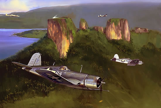 "Duel at Kokaj Rock" Corsair Giclee Print by Jack Fellows